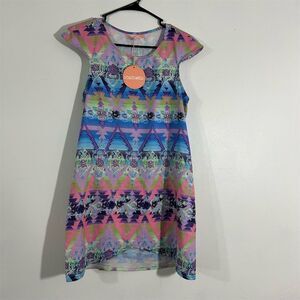 Paradisco‎ Women's Size 8 Multicolor Geometric Print Knee Length Dress